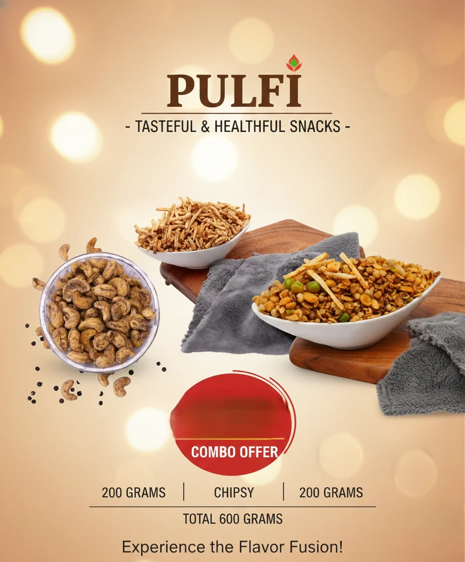 Masala Cashew, Crispy Chipsy & Multigrain Mixture Namkeen - Image 2