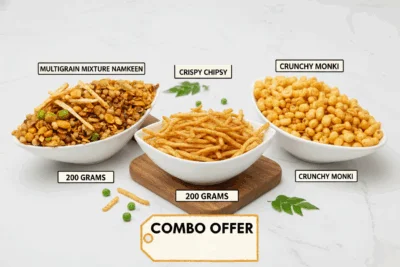 Multigrain Mixture Namkeen, Crispy Chipsy & Crunchy Monki - Image 2