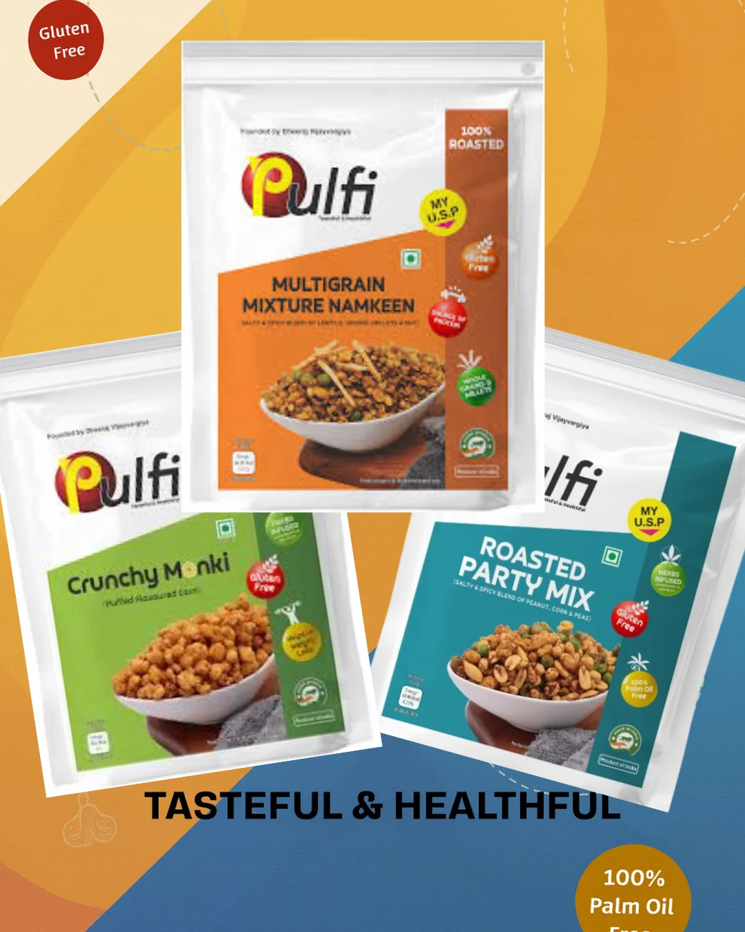 Roasted Party Mix, Crunchy Monki & Multigrain Mixture Namkeen - Image 1
