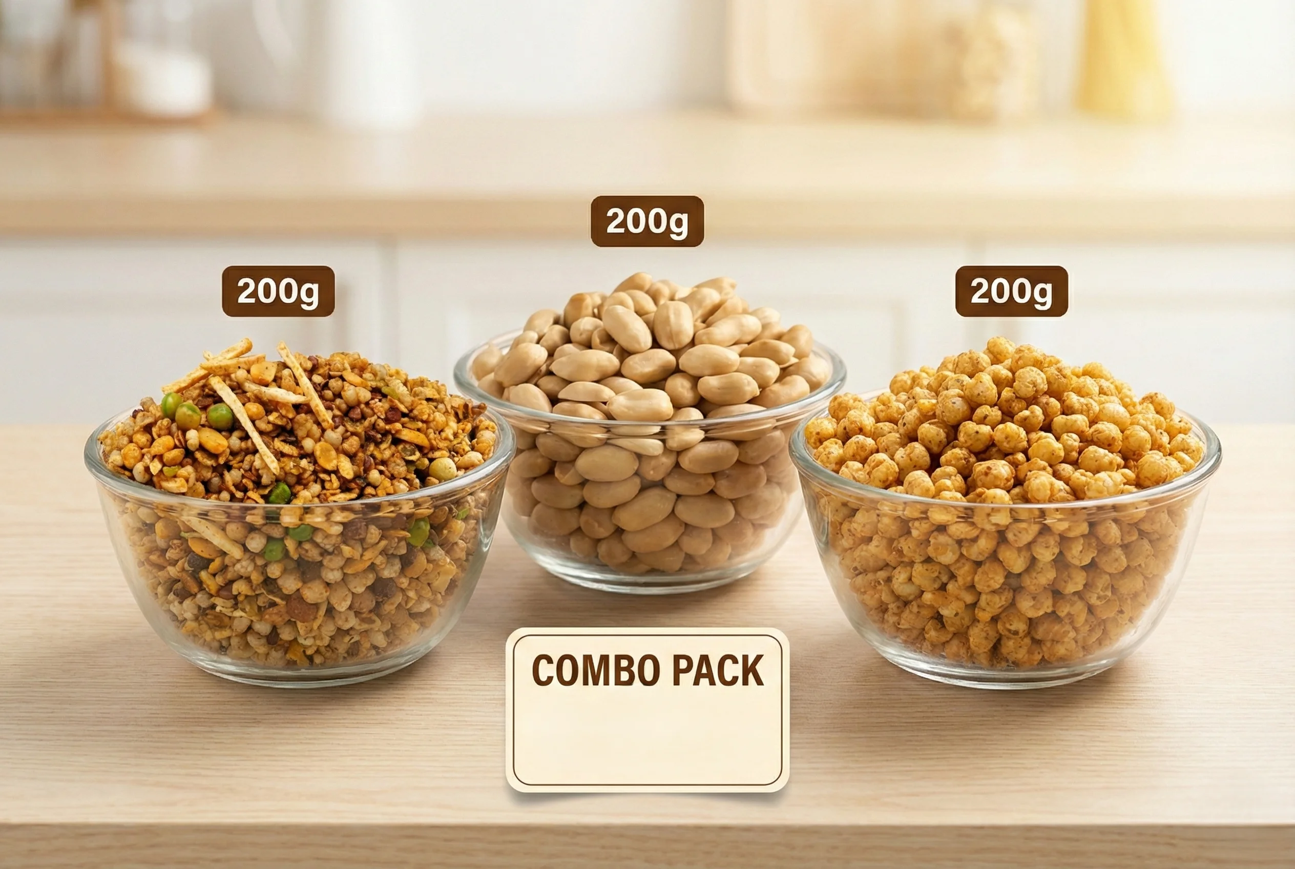 Salted Peanuts, Crunchy Monki & Multigrain Mixture Namkeen - Image 2