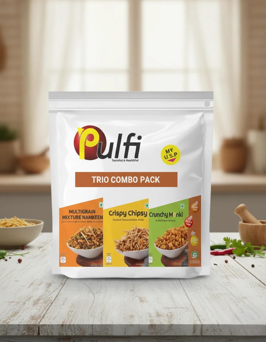 Multigrain Mixture Namkeen, Crispy Chipsy & Crunchy Monki - Image 1